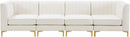 Alina Cream Velvet Modular Sofa
