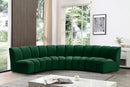 Infinity Green Velvet 4pc. Modular Sectional