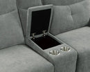 Tesoro Power Double Reclining Loveseat in Dark Gray