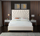 Eclipse Cream Velvet King Bed