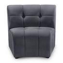 Limitless Grey Velvet Modular Chair