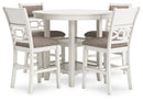 Erinberg Counter Height Dining Table and 4 Barstools (Set of 5)