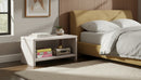 Cleo Cream Velvet Night Stand