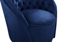 Alessio Navy Velvet Accent Chair