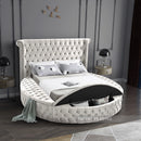 Luxus Cream Velvet King Bed (3 Boxes)