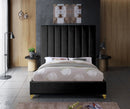 Via Black Velvet King Bed