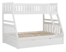 Galen Twin/Full Bunk Bed w/ Twin Trundle in White B2053TFW-1*R