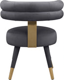 Fitzroy Grey Velvet Dining Chair