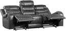 Putnam Double Reclining Sofa with Drop-Down in Gray 9405GY-3