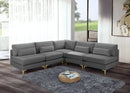 Julia Grey Velvet Modular Sectional (5 Boxes)
