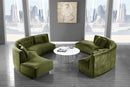 Kenzi Olive Velvet 2pc. Sectional