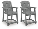 Sanctuary Beach Outdoor Counter Height Bar Stool (Set of 2)