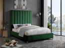 Via Green Velvet King Bed