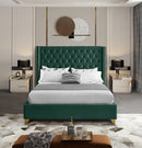 Barolo Green Velvet Full Bed