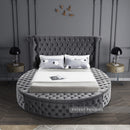 Luxus Grey Velvet Queen Bed (3 Boxes)