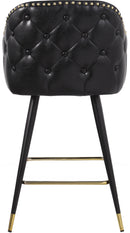 Barbosa Black Faux Leather Counter/Bar Stool