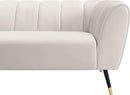 Beaumont Cream Velvet Loveseat
