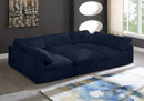 Cozy Navy Velvet Cloud Modular Sectional