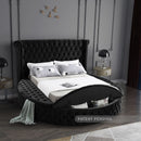 Luxus Black Velvet King Bed (3 Boxes)