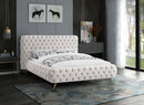 Delano Cream Velvet King Bed