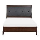 Cotterill Queen Upholstered Sleigh Bed in Cherry 1730-1