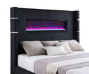 Tisdall Wingback Bed with Flame Visualizer