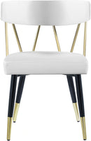 Rheingold White Faux Leather Dining Chair