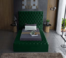 Bliss Green Velvet Twin Bed (3 Boxes)