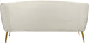 Tori Cream Velvet Loveseat