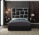 Milan Black Faux Leather King Bed