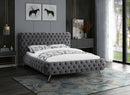 Delano Grey Velvet King Bed