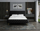 Delano Black Velvet Queen Bed