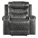 Putnam Power Reclining Chair in Gray 9405GY-1PW