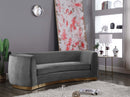 Julian Grey Velvet Sofa