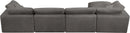 Cozy Grey Velvet Cloud Modular Sectional