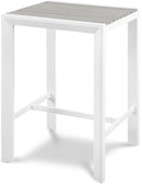 Nizuc Grey manufactured wood Outdoor Patio Aluminum Square Bar Table