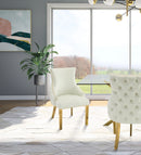 Tuft White Faux Leather Dining Chair