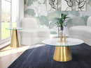 Glassimo Brushed Gold Coffee Table