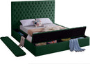 Bliss Green Velvet Queen Bed (3 Boxes)