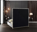 Milan White Faux Leather Queen Bed
