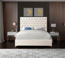 Cruz Cream Velvet Full Bed