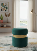 Hailey Green Velvet Ottoman/Stool