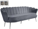 Gardenia Grey Velvet Sofa