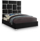 Milan Black Faux Leather King Bed