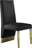 Porsha Black Faux Leather Dining Chair