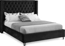 Aiden Black Velvet Full Bed