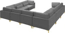 Julia Grey Velvet Modular Sectional (8 Boxes)