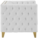 Michelle White Faux Leather Chair
