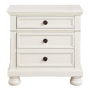 Laurelin 3 Drawer Nightstand in White 1714W-4