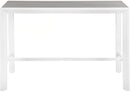 Nizuc Grey manufactured wood Outdoor Patio Aluminum Rectangle Bar Table